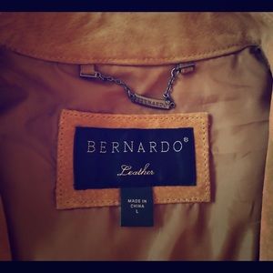 Bernardo Women’s Camel Moto Suede Jacket